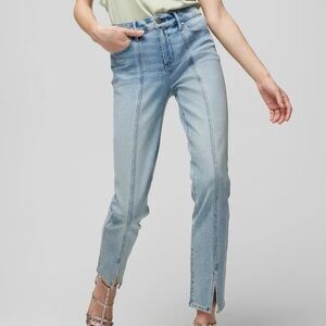 WHBM High-Rise Sculpt Seamed Slim Crop Jeans